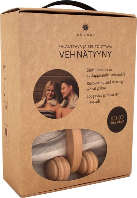 Emendo - Tarwe nekkussen 14 x 50 cm - incl. massagerol