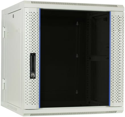 DSIT 12U witte wandkast (kantelbaar) met glazen deur 600x600x635mm (BxDxH) - serverbehuizing - serverrack - serverkast - 19 inch