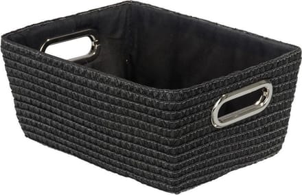 Wenko Opbergmandje Chromo 28 X 19,5 X 12 Cm Polyurethaan Zwart
