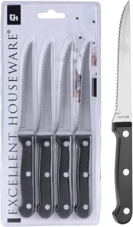Excellent Houseware Steakmessen - Set van 4