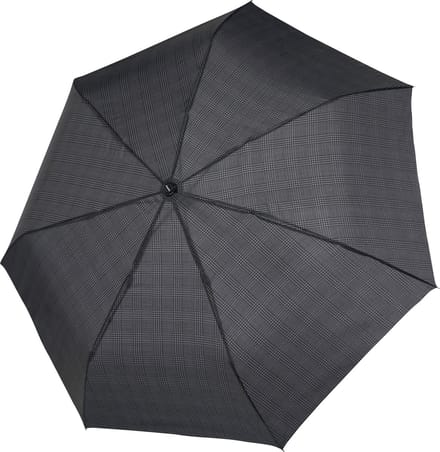 doppler Paraplu Fiber Gents Printed Magic Select Check Grijs Veelkleurig