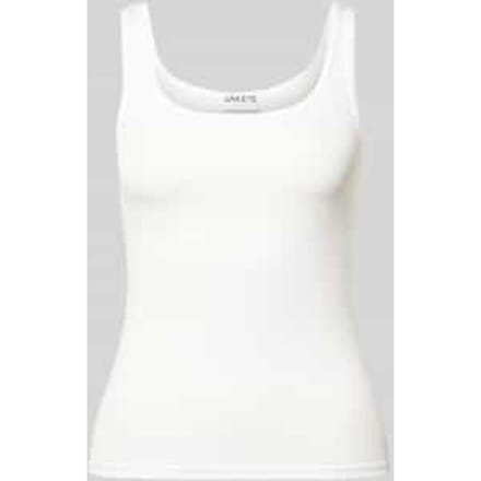Tanktop met fijnrib en ronde hals