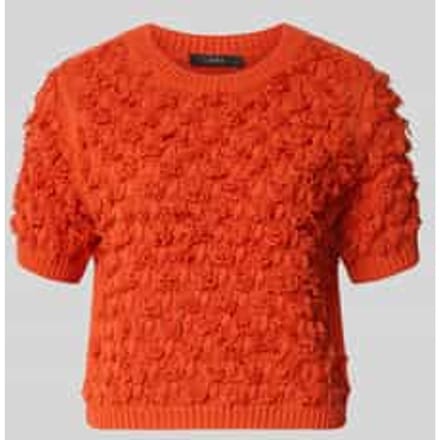 Gebreide pullover met ronde hals en 1/2-mouwen