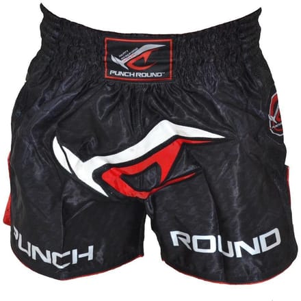 PunchR NoFear Muay Thai Kickboks Broek Zwart Rood - M
