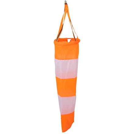Nylon Luchthaven Windsok Ripstop Outdoor Windmeet Sokzak met Reflecterende Band (1m) white