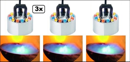 3x Mistmaker 12 lamps - - Halloween thema feest heksenketel creepy mist