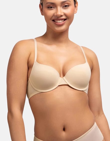 Dorina BH Beugel - T-shirt BH licht gevuld - 75E - Beige.
