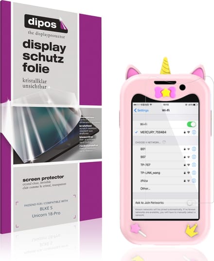 dipos – 4x Beschermfolie geschikt voor BLKE S Unicorn 18-Pro | Krasbestendige & heldere Screenprotector Ultra-Thin