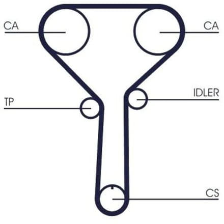 Getande riem CONTINENTAL CTAM CT1254