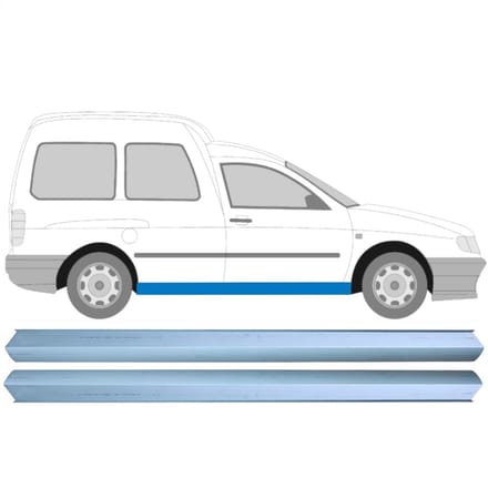 Reparatie dorpel voor Volkswagen Caddy 1995-2004 / Links = Rechts / Set
