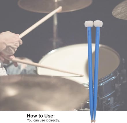 Set Drum Mallets - Goede handgevoel - Duurzaam om te spelen - Blauw
