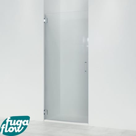FugaFlow Efficiente Vetro Douchedeur - 90x200cm - profielloos - veiligheidsglas - anti kalk - chroom