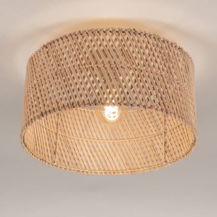 Lumidora Plafondlamp 31474 - Plafonniere - MAZE - E27 - Beige - Naturel - Riet - ⌀ 40 cm