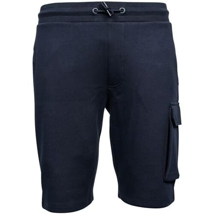 Giordano Bermuda Sweat Short Cargo Pocket Cotton Blend Interlock Navy / male