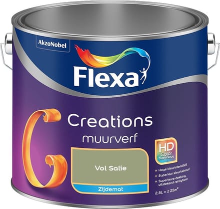 Flexa - Creations Muurverf Zijdemat - Vol Salie - Mengverf - 2,5 L