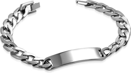 Amanto Armband Ace - 316L Staal PVD - Graveer ID - 12mm - 21cm