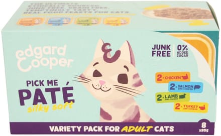 Edgard & Cooper Kattenvoer Adult Multipack Pate 8 x 85 gr