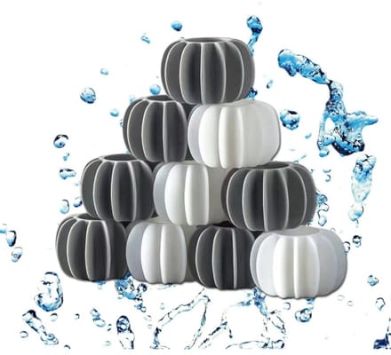 Daity 50-pack - Herbruikbare anti-klit wasballen voor wasmachines - siliconen stoomdrogerballen (grijs en wit)