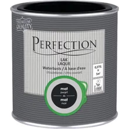 Perfection Houtlak Ultradekkend - Mat - Zwart - 375ml