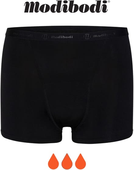 Modibodi Menstruatie Ondergoed Super Absorberend Dames Klassieke Boyshort Zwart 36