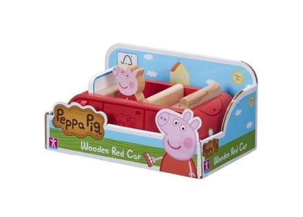 Peppa Pig Speelgoedauto Junior 15,3 X 9,7 Cm Hout Rood 2-delig