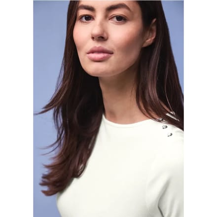 Shirt met knoopdetail