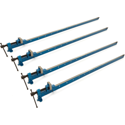 HBM lange lijmklem T-klem 1800 mm, set van 4 stuks, blauw