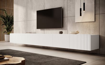 Meubella - TV-Meubel Pepinos - Wit - 300 cm