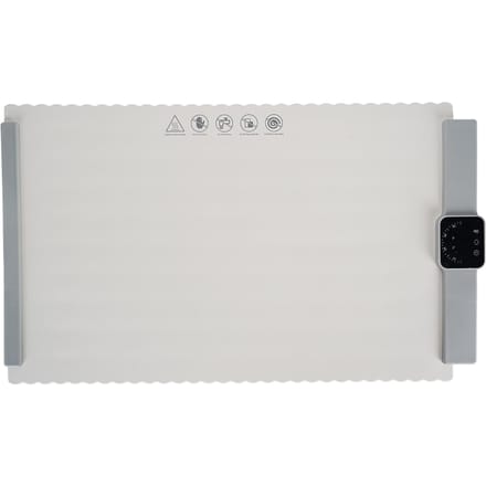 Plateau chauffant électrique pliable et portable en silicone pour buffets et fêtes. noir