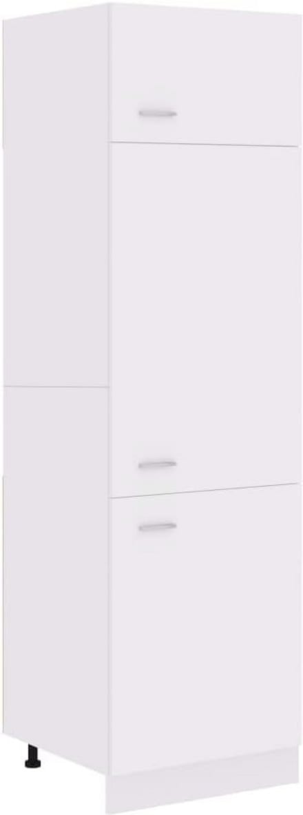 Hoge Keukenkast Koelkast Klaar Hout Wit 60x57x207 cm