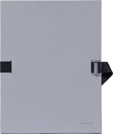 Exacompta 10x Map met uitrekbare in gekleurde canvas - 24x32 cm - Grijs - 730E