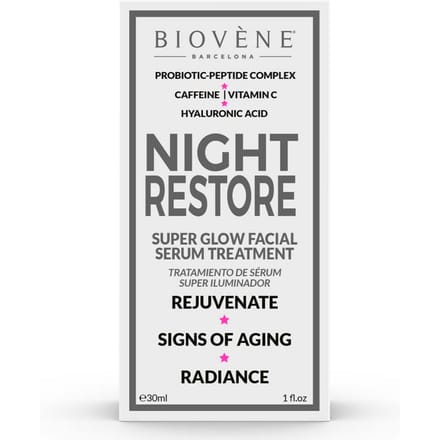 Biovene, Restauration Nuit, Régénérant, Nuit, Sérum, Pour le Visage, 30 ml