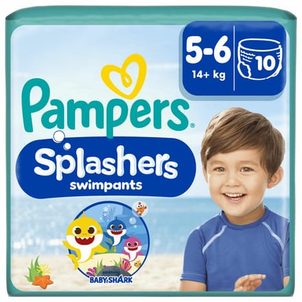 Pampers Splashers - Maat 5-6 (14+ kg) - 10 Wegwerpbare Zwemluiers