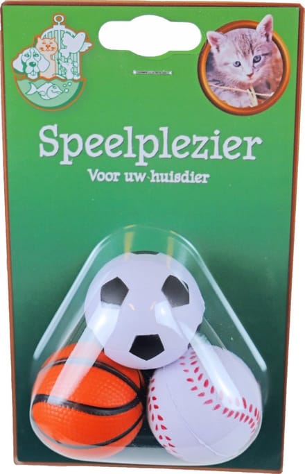 Sport sponsbal voor katten