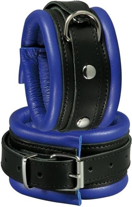 Enkelboeien 5 cm breed - zwart/blauw