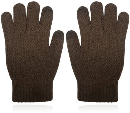 LGT JWLS Gebreide Heren Handschoenen - Warm Winter Bruin