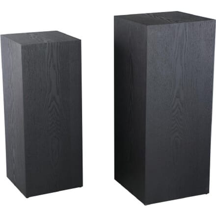 PTMD - Bloemenzuil Tiess - Zwart - 35x35x85cm - Set van 2