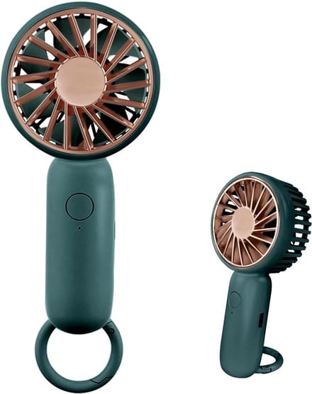 Mini Handventilator - Met clip - Krachtig - Lichtgewicht - USB-aansluiting - Binnen & Buiten - Voor dames en heren - Groen