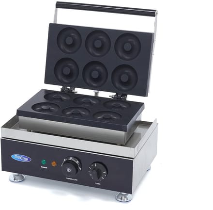 Donutmaker - Mini Donuts Bakken - Professioneel Gebruik - Ingebouwde Timer - 6 Donuts