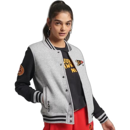 Superdry - Vintage Collegiate Baseball bomberjack van jersey - Dames - Hoodies