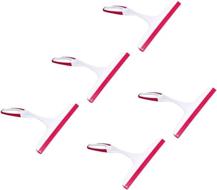 Glasschraper Set - Reinigingswisser - Effectieve Reiniging - Multifunctioneel Ontwerp - 5 Stuks - Rood