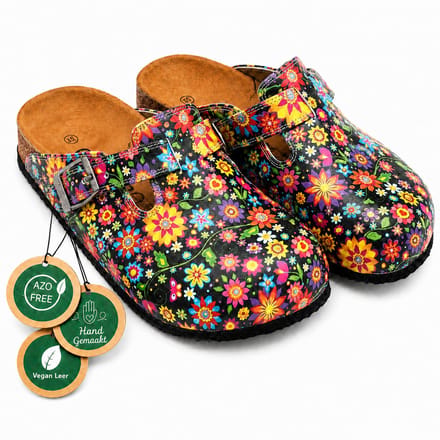 Goby – Flower Pop Dames Clogs – Vegan – Handmade – Maat 42