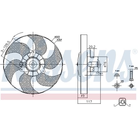 Ventilator NISSENS 85658
