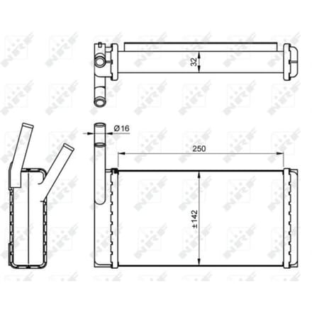 Warmtewisselaar, interieur verwarming NRF 54265