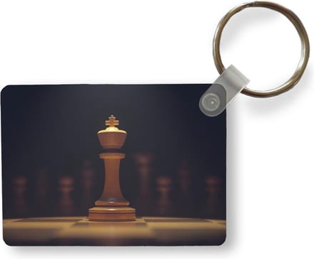 Sleutelhanger - De koning op het schaakbord - Uitdeelcadeautjes - Plastic