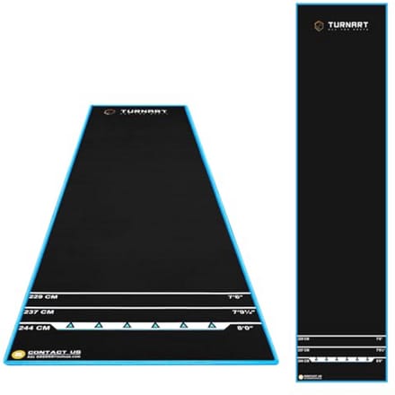 Dartmat Blauw - Classic Softdart en Stalen Dart Afstanden