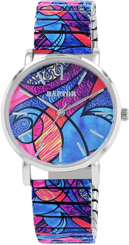 Raptor Herenhorloge siliconen JW20204 met echte leren band, 5ATM, basic, modern, zakelijk