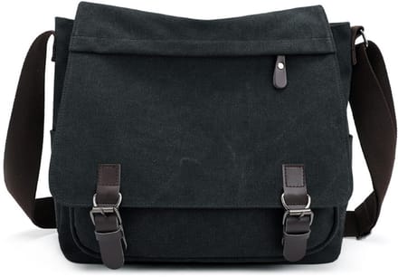 Heren schoudertas (crossbody) - grote capaciteit - zwart