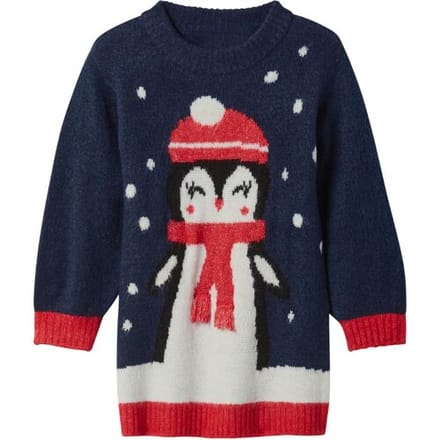LUPILU Kinder kerstjurk (Marineblauw, 122/128)