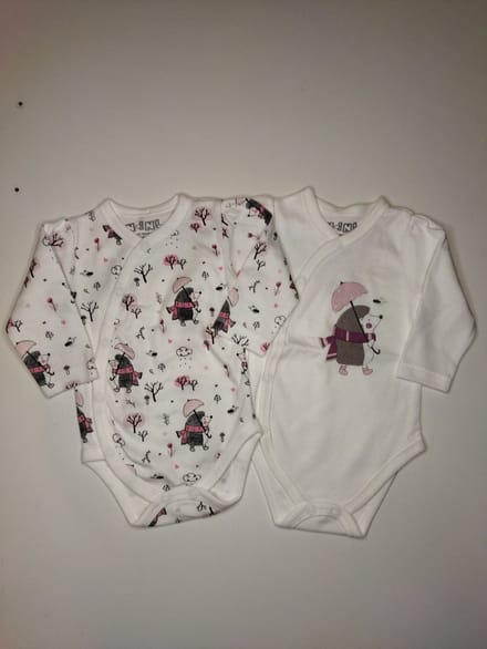 Nini - Rompertjes Nova - Set van 2 - Maat 56 - 0 t/m 2 maanden